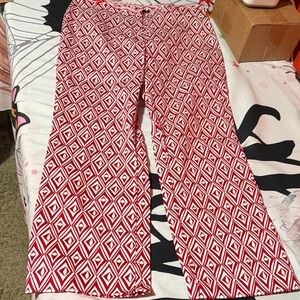 INC International Concepts Bold Red & White Statement Sz 6  Boot Cut Nwot
